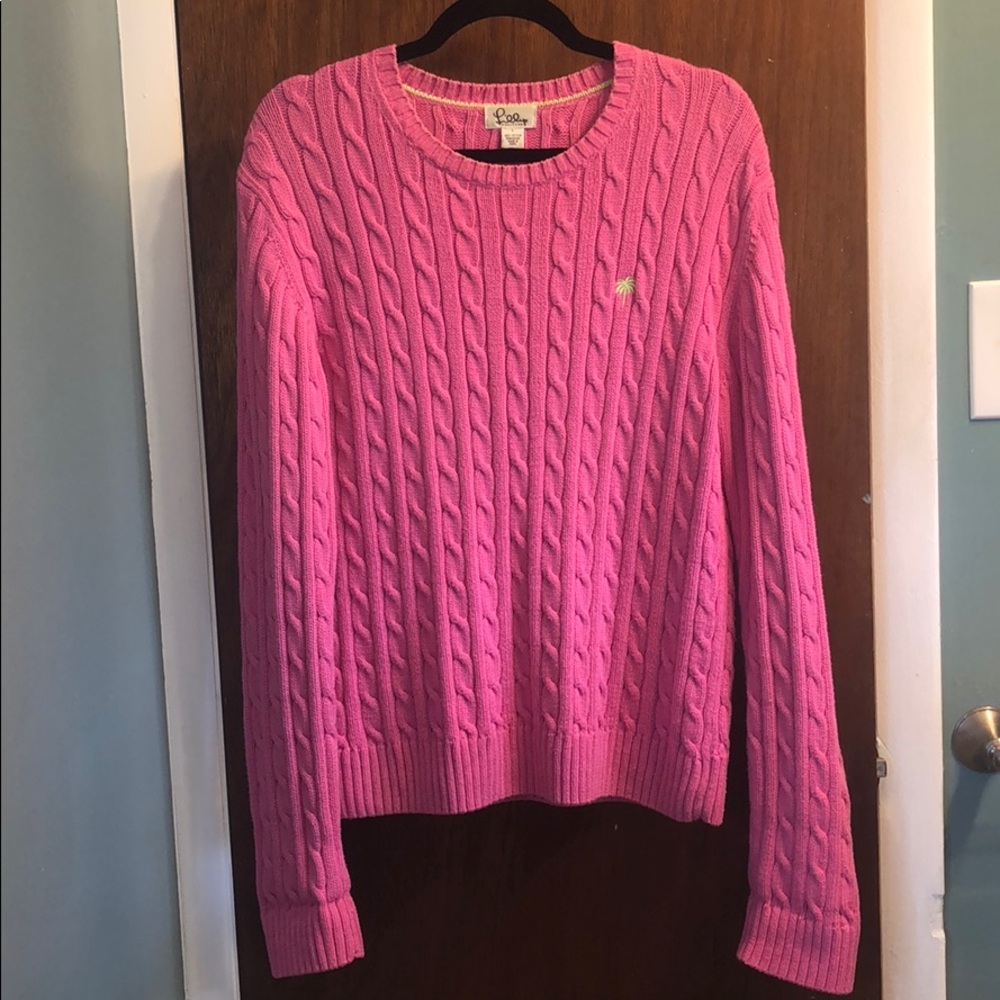 Lilly Pulitzer pink sweater, Large